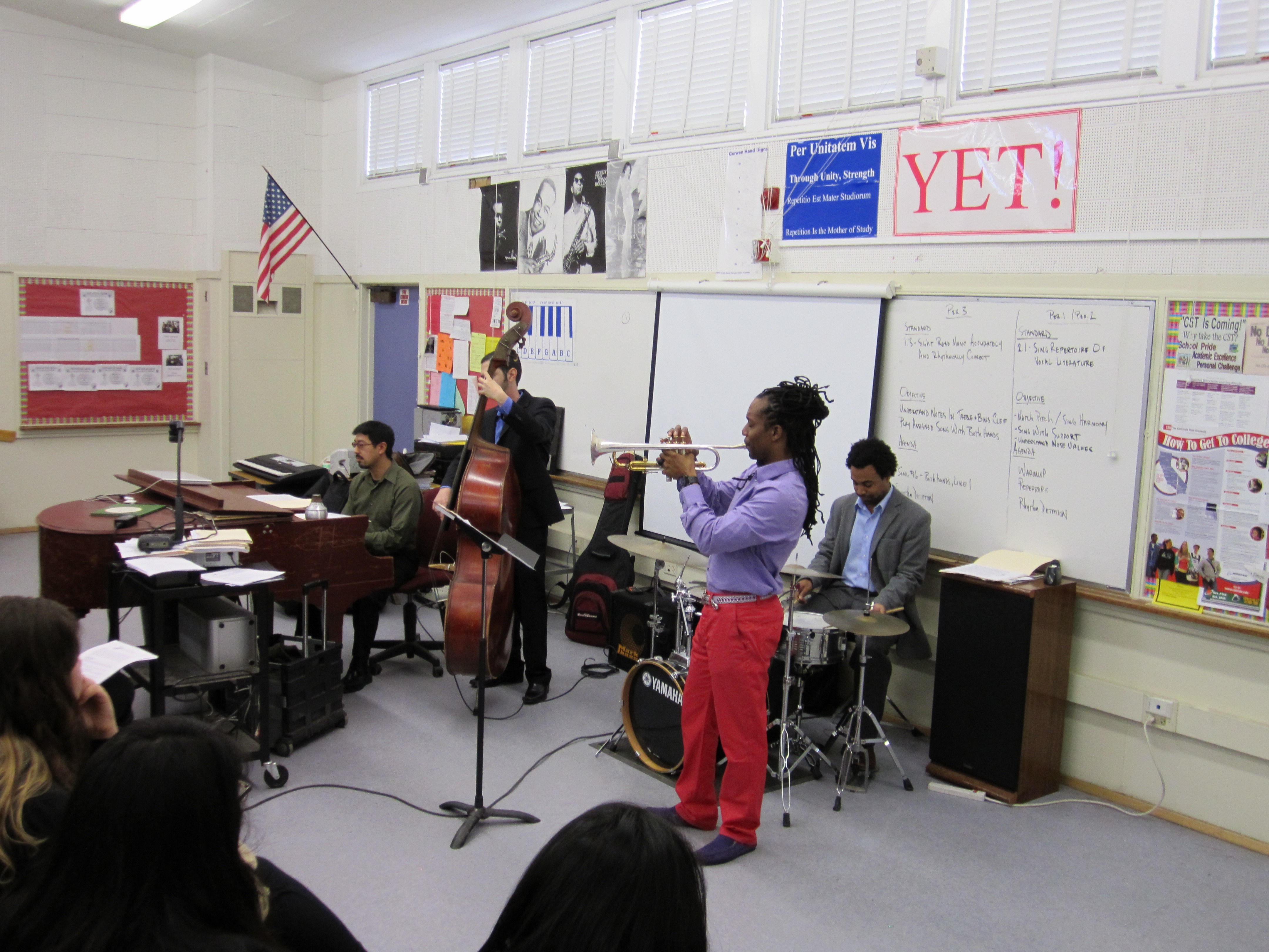 The Herbie Hancock Institute of Jazz Performance Fellows conduct a